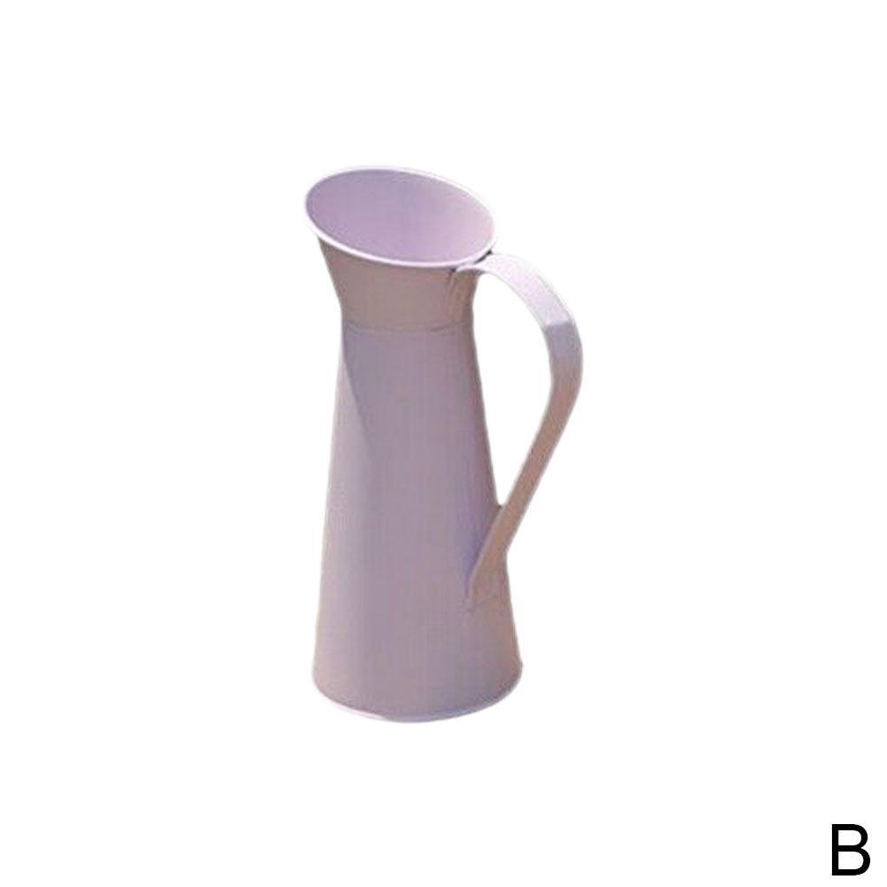 Grand Vase à crème Vintage en métal, 1 pièce, pichet d'émail, décor de maison, pichet de mariage, C0G9: pink