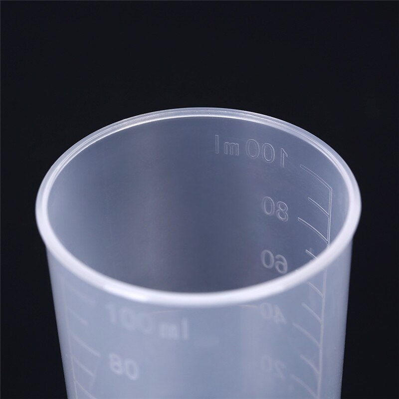 100ml Kunststoff Flüssigkeit Messbecher Labor Liefert Transparente Labor Prüfung Messbecher Absolvierte Becher Container