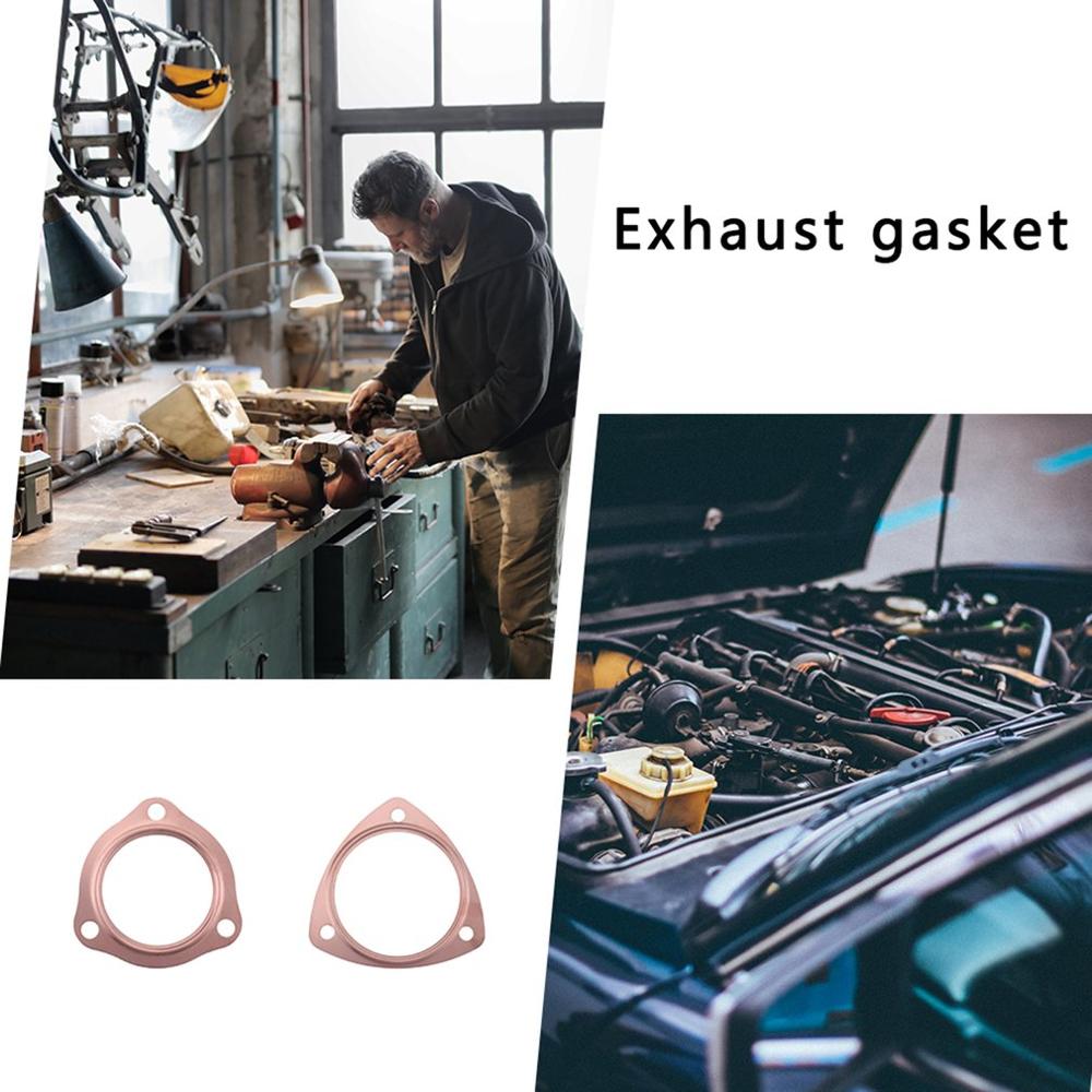 Copper Header Exhaust Collector Gaskets Reusable SBC BBC 302 350 454 2.5 3.5inch Collector With Triangle