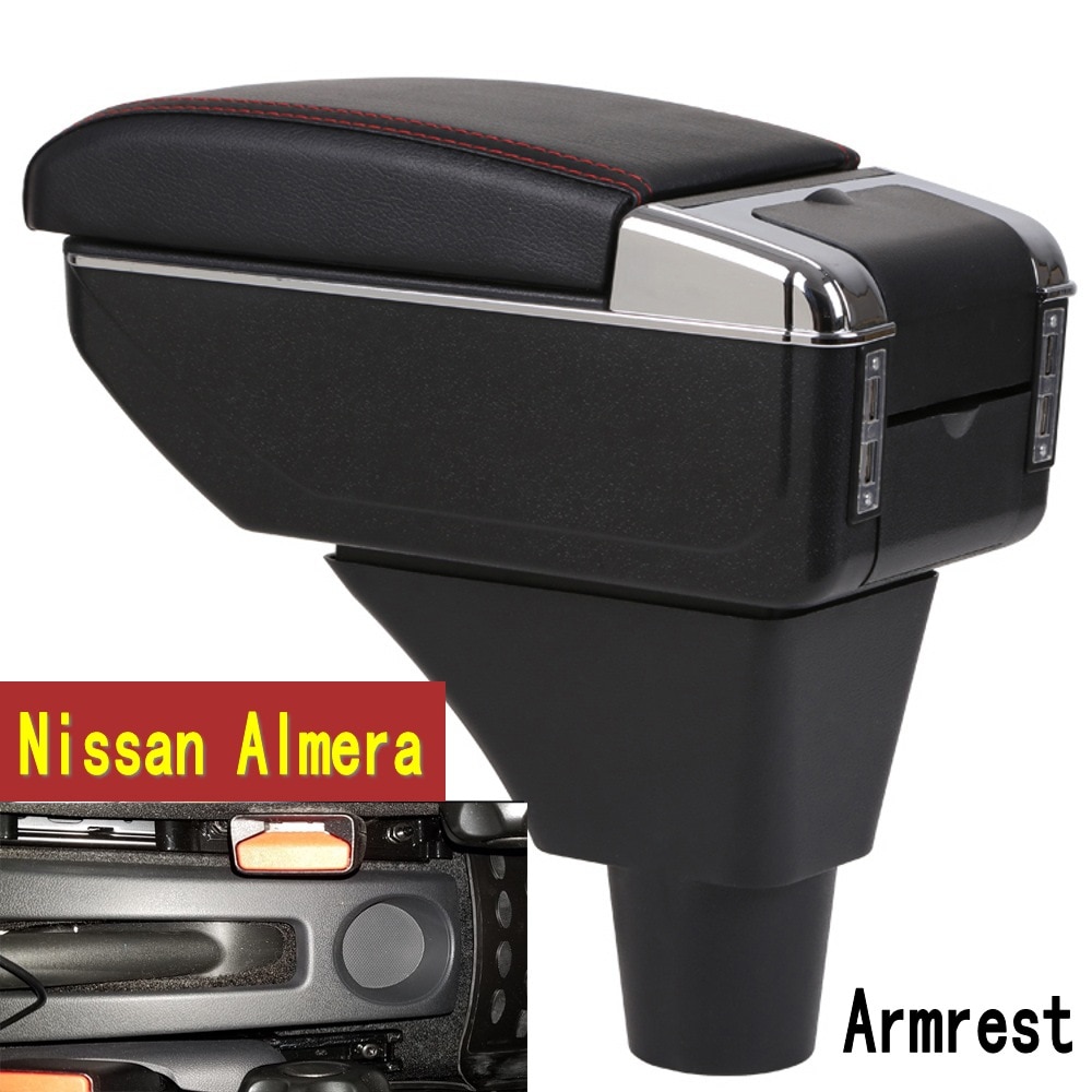 For Nissan Almera G15 Armrest box central Store content box