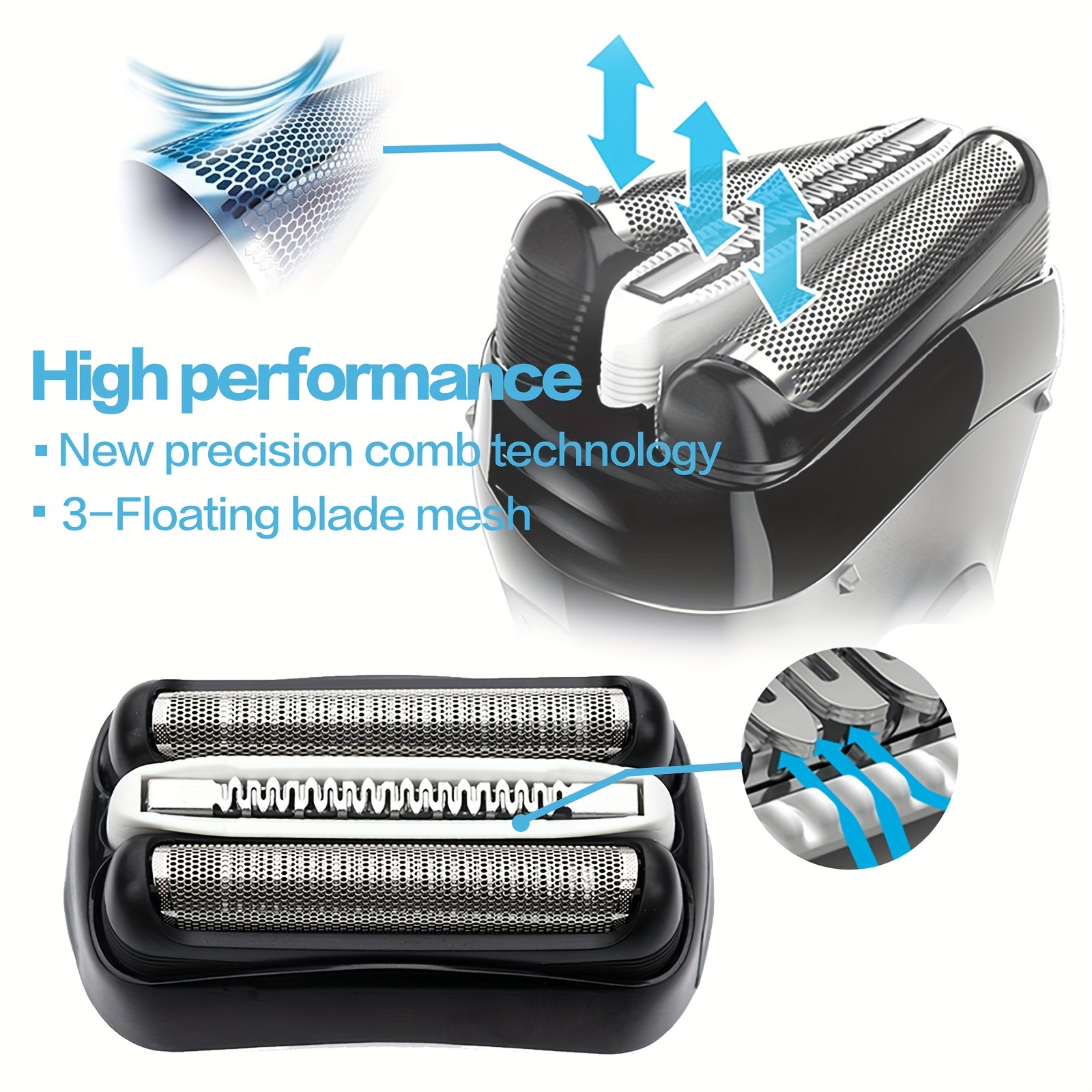 32B Vervanging Hoofd Scheerapparaat Deel Accessoires voor Braun Series S3 3040s 3000s 310 3010 3080s-4 3050cc 390cc 380s, 3090cc Etc