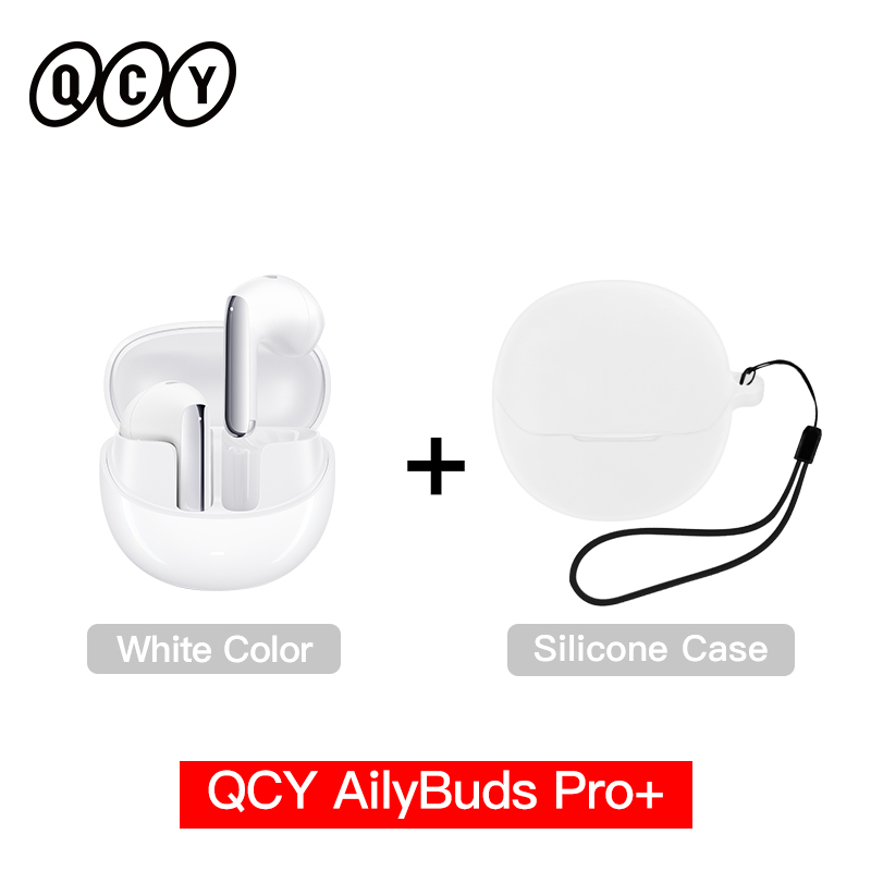 QCY HT10 AilyBuds Pro+ ANC Bezprzewodowe słuchawki douszne Hi-Res Audio z mikrofonem LDAC 6 AI HD Call Headset Bluetooth 5.3 Dual Connect Earbuds: Różowy
