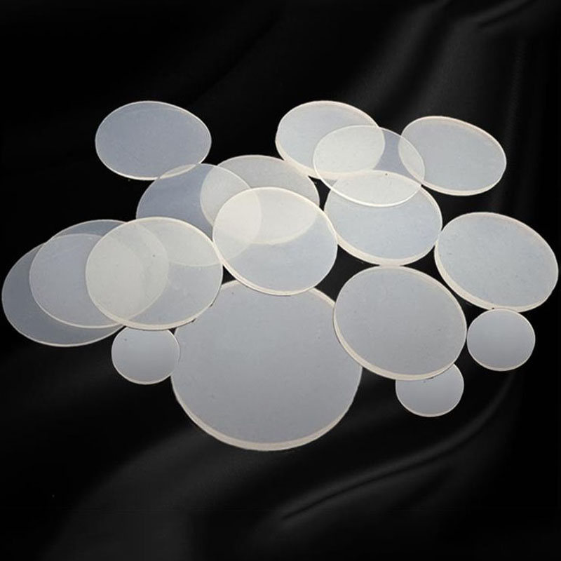Silikonpackning vit rund gummiduk tjock 1mm 2mm 3mm silikongummimatta silikon solid skivtätningsring dia 15-100mm