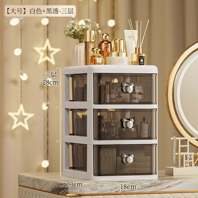 Mini skrivebordsopbevaringsboks skuffestil smykker papirvarer tape diverse varer kasse bog skrivebord kompakt opbevaringsbeholder: Blå