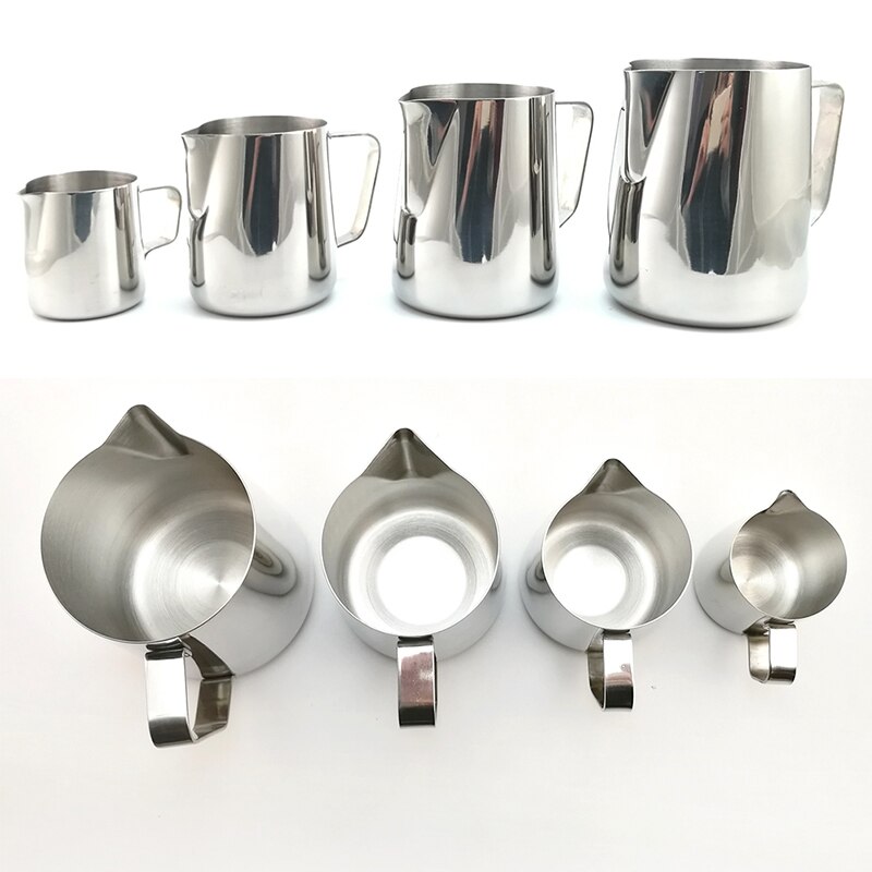 Stainless Steel Milk Foam Jug Coffee Pitcher Milk Frother Cup Coffee Throwing Flower Jug Milk Art Launcher