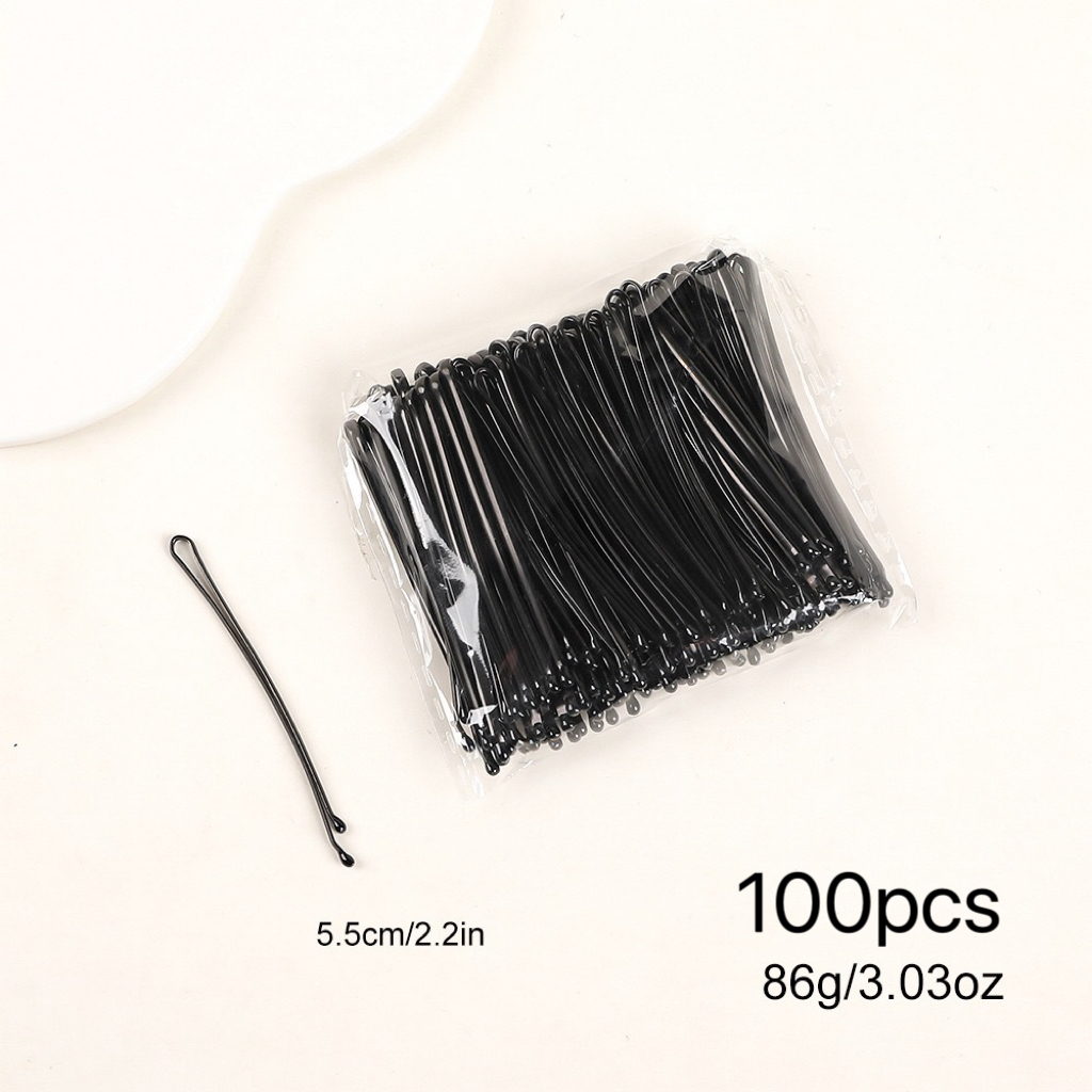 100 pièces épingles à cheveux, 2.2 "noir épingles à cheveux Kit épingles à cheveux pour femmes filles enfants Salon de coiffure maintien sécurisé vague pince à cheveux