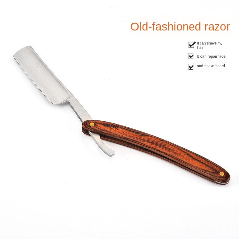 Classic Shave Razor Colored Wood Razor Old-Fashioned Razor Manual Scraper Razor Shaver High-End Razor