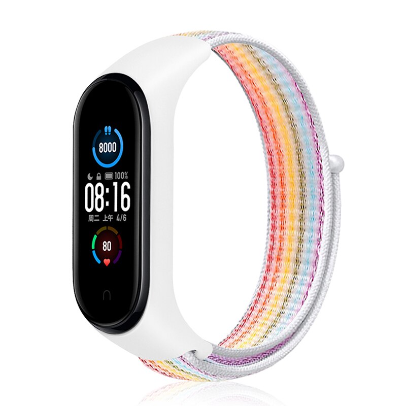 Bracelet de rechange pour xiaomi mi band 6, boucle en Nylon, accessoires pour montre connectée Mi band 5 4 3 7