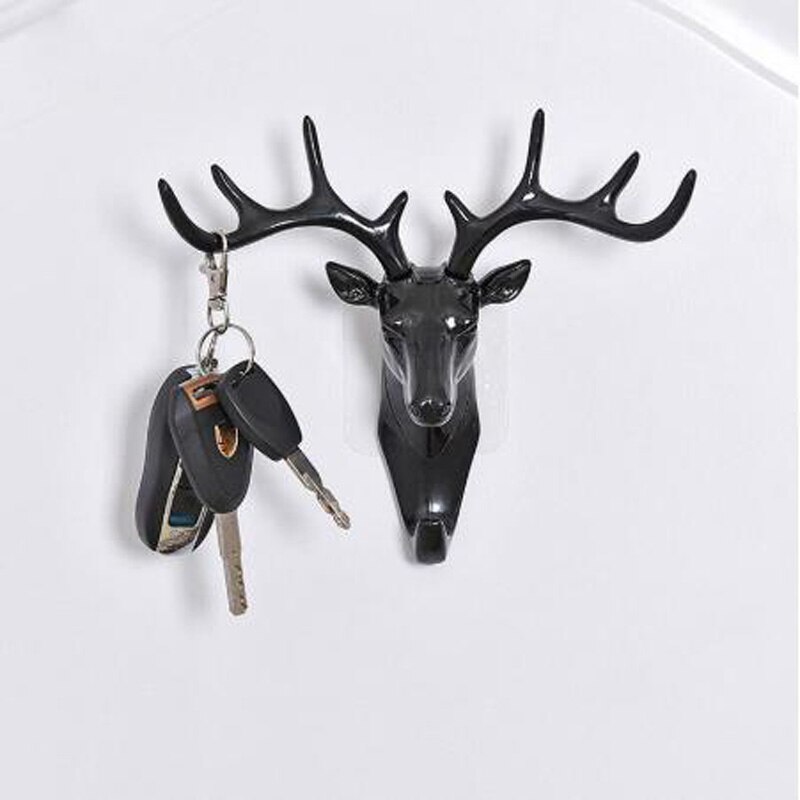 Colgador de pared Vintage con cuernos de venado para colgar ropa, sombrero, bufanda, llavero, cuernos, perchero, decoración de pared