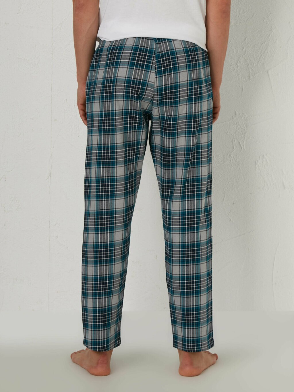 Pyjama Bodem Voor Mannen Geometrische Elastische Zachte Alle Seizoen Broek Thuis Pak Мужская Одежда Для Сна Katoen S M L Xl Pyjama