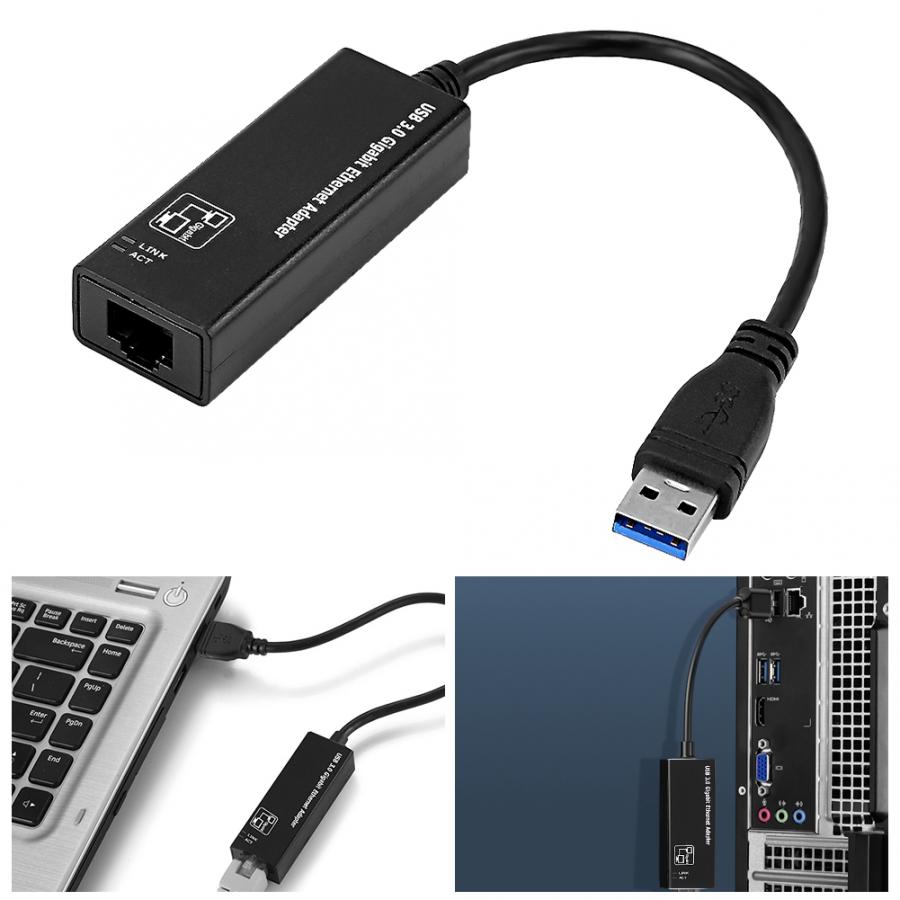 USB 3.0 to RJ45 Gigabit Ethernet Adapter USB Network Card Wired LAN Compatible with IEEE 802.3 IEEE 802.3u and IEEE 802.3ab
