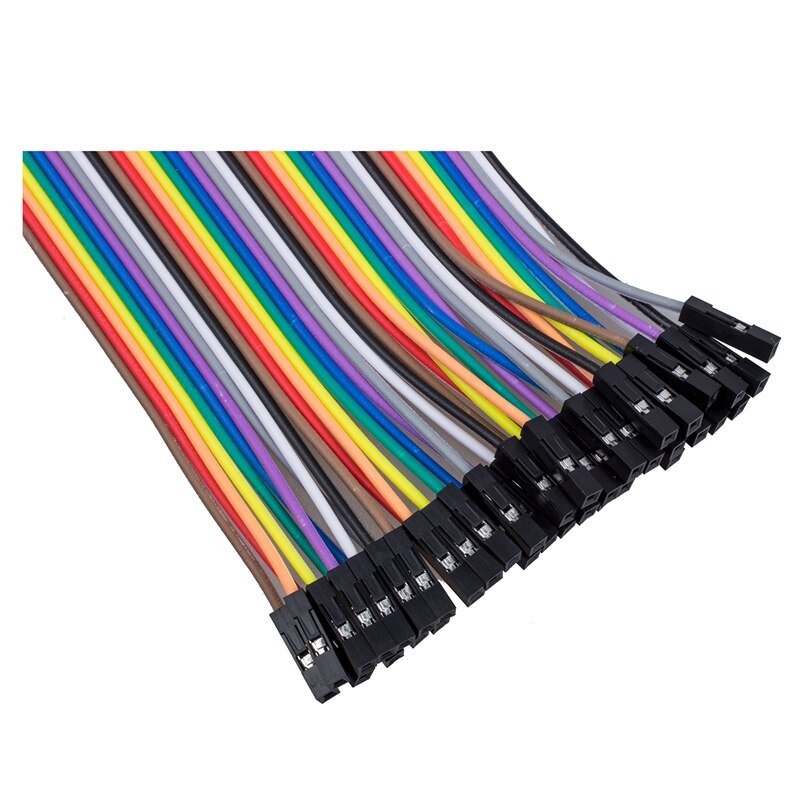 80Piece Set: 20cm Long F/F Solderless Flexible Breadboard Jumper Cable Wire 40 Pcs + 40 Pcs 1 Pin Male To Female Jumper Cable 20
