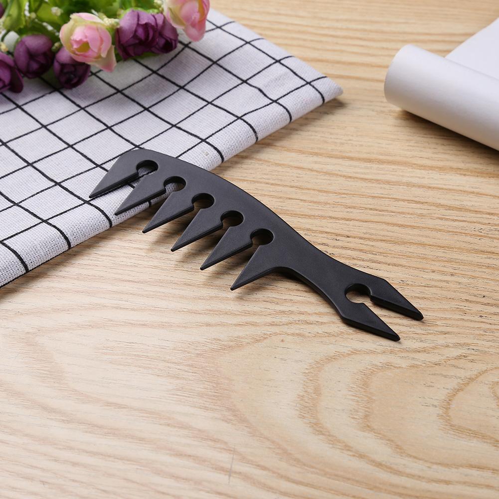 Peine de pelo de dientes anchos para hombre, cepillo de pelo Retro de plástico con cabeza de aceite, herramienta clásica de peinado de peluquería con dientes grandes, accesorio de peluquero