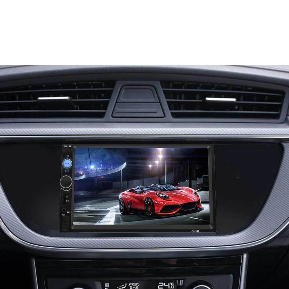 7010B-REPRODUCTOR MP5 doble para coche, 7 pulgadas, 2DIN, BT, pantalla táctil, Radio Estéreo HD, reproductor Multimedia, compatible con la misma pantalla