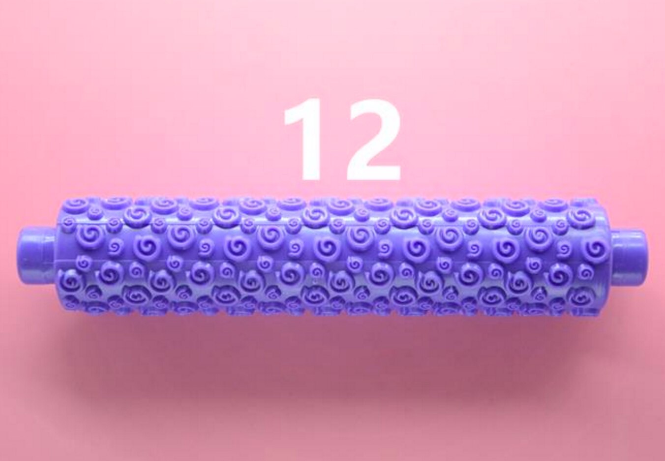 14 Styles Pastic Non-stick Fondant Cake Embossing Roller Sugarcraft Decorating Lace Rolling Pin DIY Kitchen Cooking Tool D794: 12