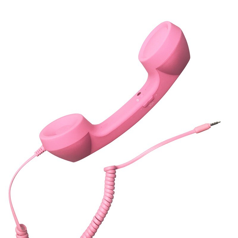 Mobile Phone Telephone Receivers Handset Earphone Retro Telephones Receiver Comfort Telephone Handset Cute Mini Mic Speaker HK: P