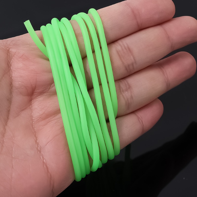 Manguera de Pesca luminosa de 0,8/1/1,5/2mm, tubo antidesgaste de silicona, mangas de aparejo, Pesca de aguas profundas, herramientas de aparejos de Pesca Iscas