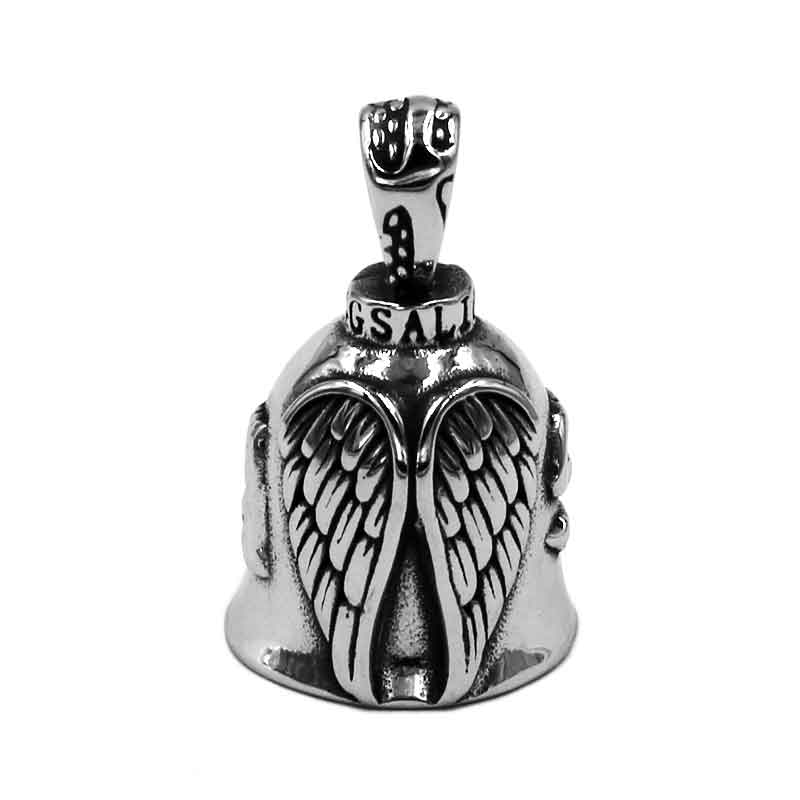 Gold Eagle Wings Biker Bel Hanger Rvs Biker Mens Hanger Kerstcadeau Sound Ring Bell SWP0507: Silver