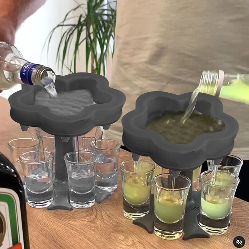 Soporte dispensador de cristal de 5 disparos, estante para copa de vino, enfriador, dispensador de cerveza y bebidas, de , herramientas de Bar, accesorios de Bar