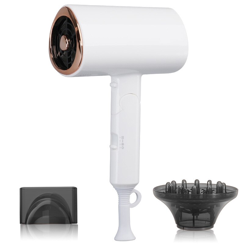 Hair Dryers Electric Salon Hair Dryer Cold Wind Negative Ionic Hair Blow Hairdryer Styling Dryer: White / us