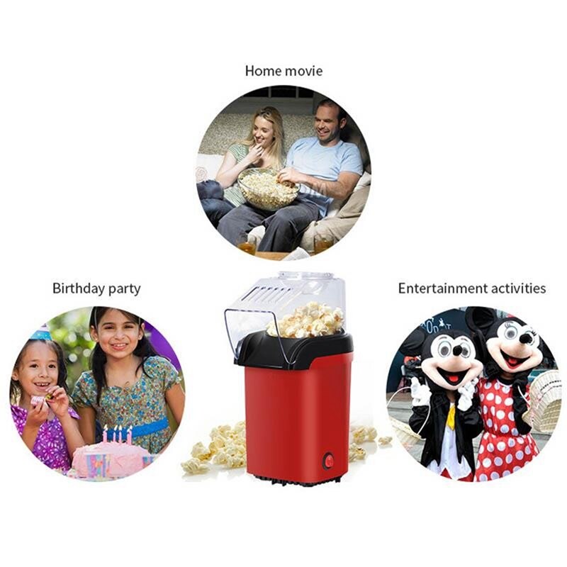 1200w 110v mini husholdnings sund luft oliefri popcorn maker maskine corn popper til hjemmekøkken