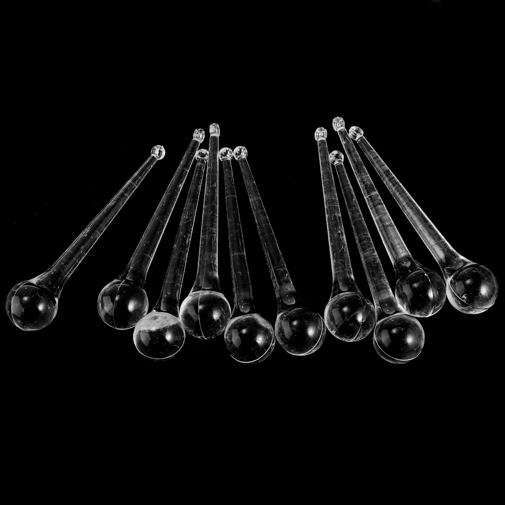 10Pcs Crystal Raindrop Pendant Chandelier Parts Hanging Icicles Decoration