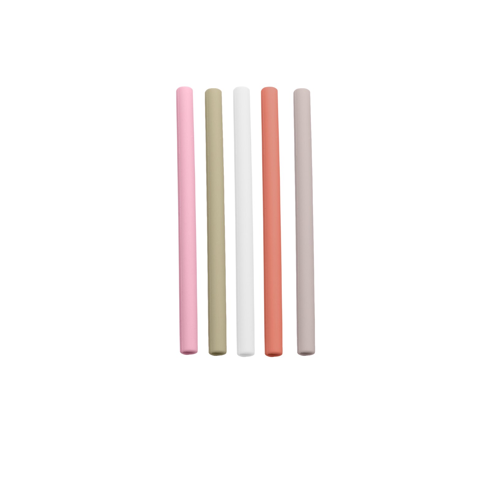 10 Colors Silicone Reusable Straws Solid Color Flexible Folding Straight Straws Children Practice Drinking Tool Foood Grade: PGJ113601-1P