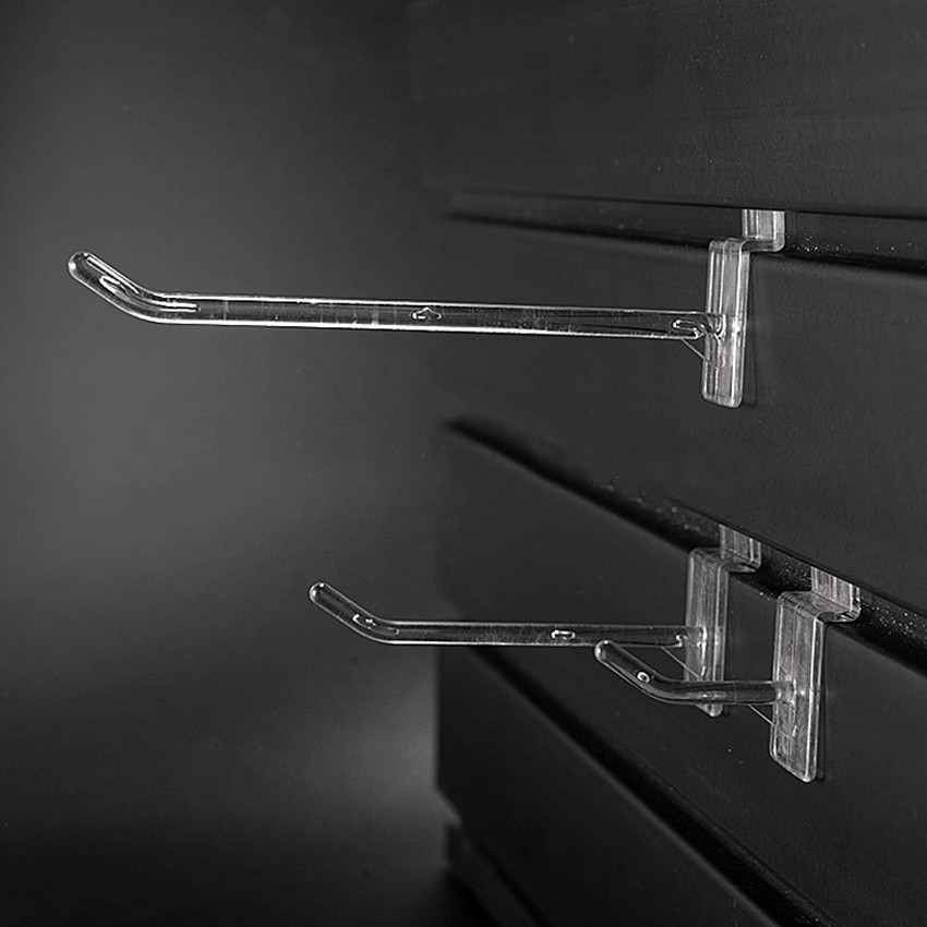 Plastic Trough Slot Plate Board Hanging Hanger Hooks Storage Commodity Products Display Rack Shelf in Supermarket 100pcs