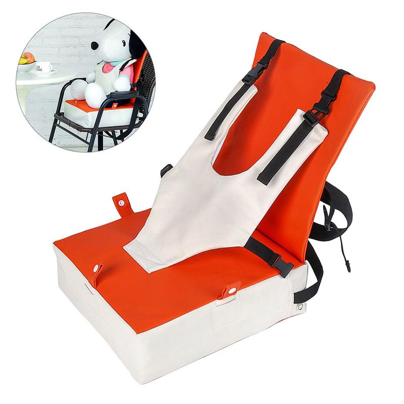 Siège d'appoint pour enfant en bas âge pour une salle à manger facile Double sangles lavable Portable chaise épaisse amovible augmentant le coussin pour bébé enfants