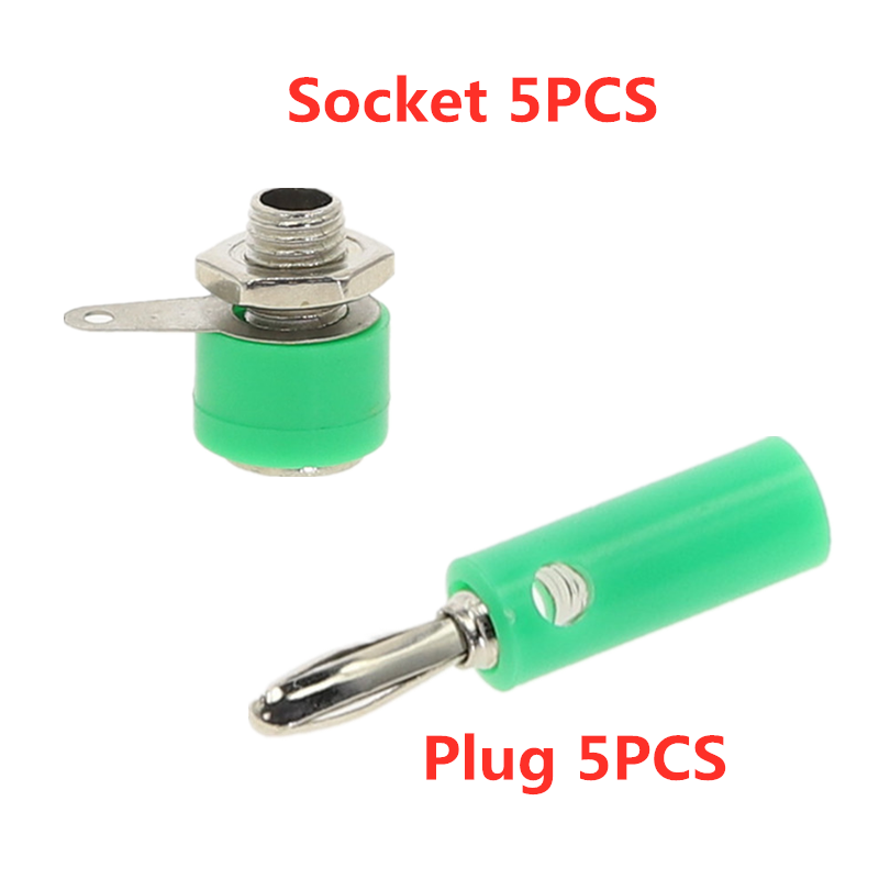 Macho hembra J072 4mm conector Banana macho hembra para insertar conector Pin Banana modelo DIY: Rosa