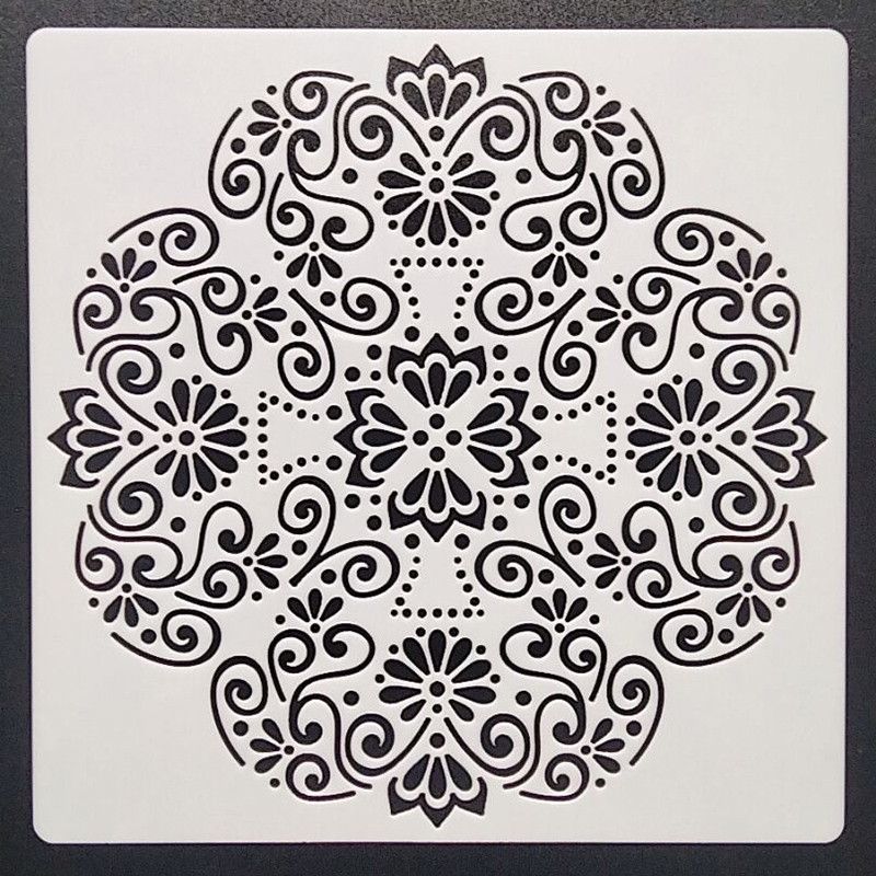 Gabarit de flocons de neige pour meubles, 15x15 Cm, pour murs, peinture, décoration, superposition plastique, bricolage, coloration, gaufrage, pochoirs pour scrapbooking: c35