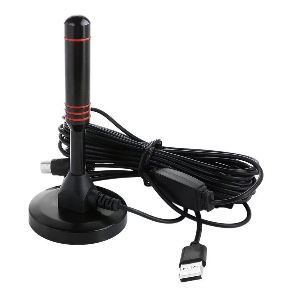Antena de TV Digital HD para Interior, DAB Amplificado, Alto Ganho 200 Miles, Amplificador Booster, VHF, UHF, Resposta Rápida, Conjunto Aéreo ao Ar Livre: Branco