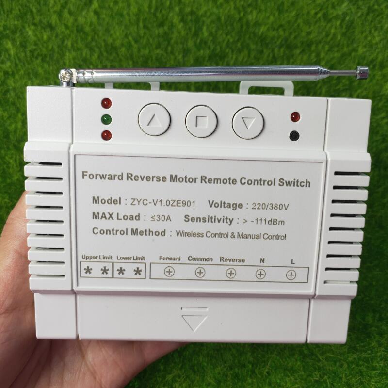 3000W AC220 V 380V 2 CH 40A relay RF Wireless Remote Control for garage door/motor/projection screen/blinds limit