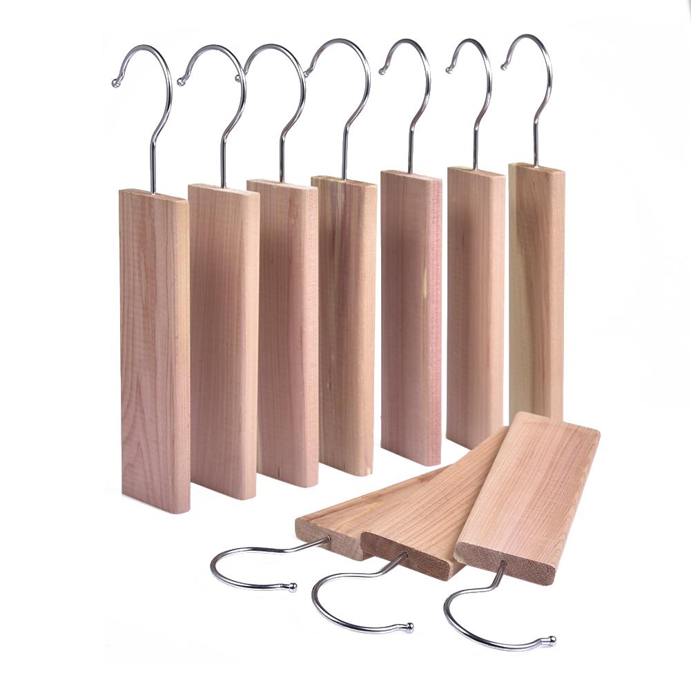 10Pcs Ceder Hang Ups Set Natuurlijke Ceder Blokken Houten Met Haken Voor Kleding Kasten Lades Kasten Opbergdozen Verwijderen geur