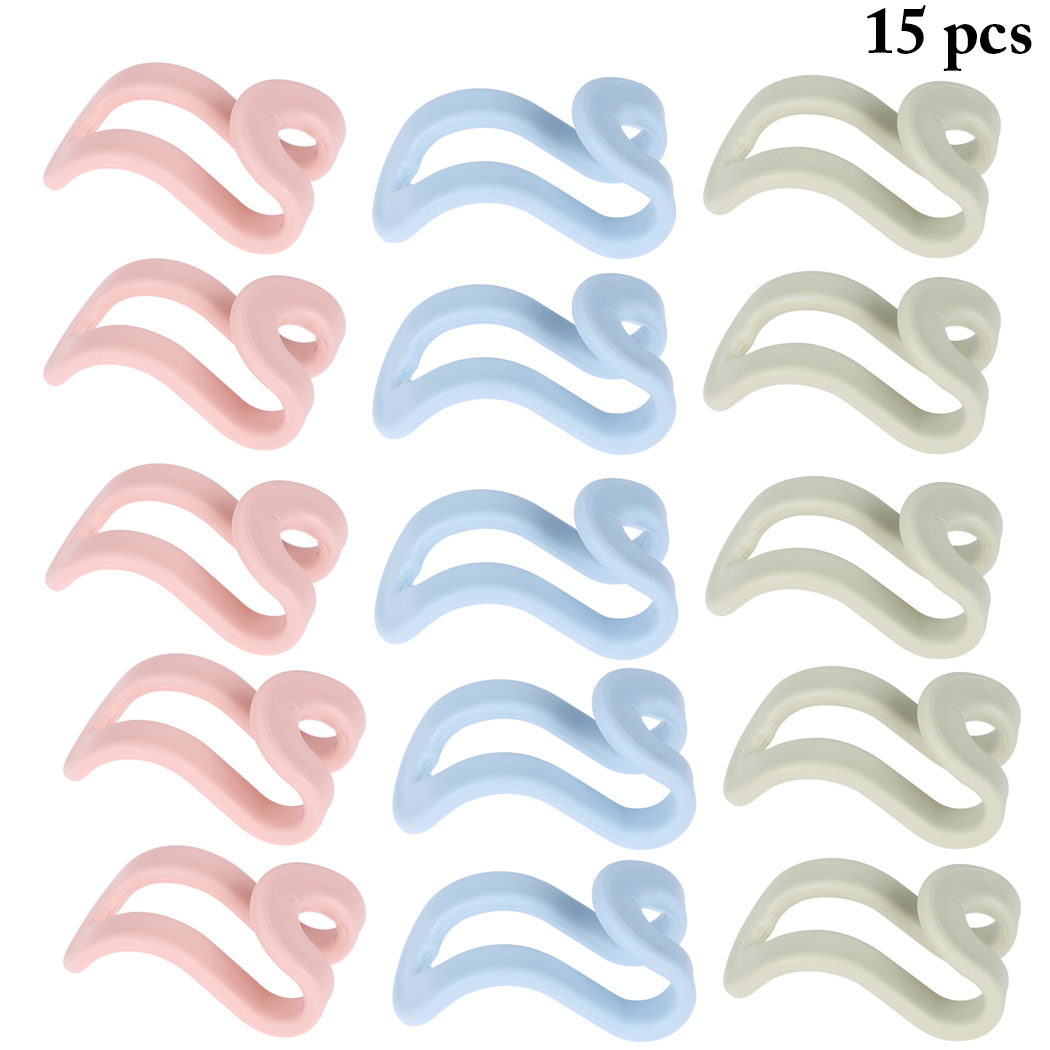 15PCS Plastic Stable Hanger Rack Connector Cascading Clothing Hanger Hooks Space-Saving Stacked Clothes hanger Hooks: Default Title