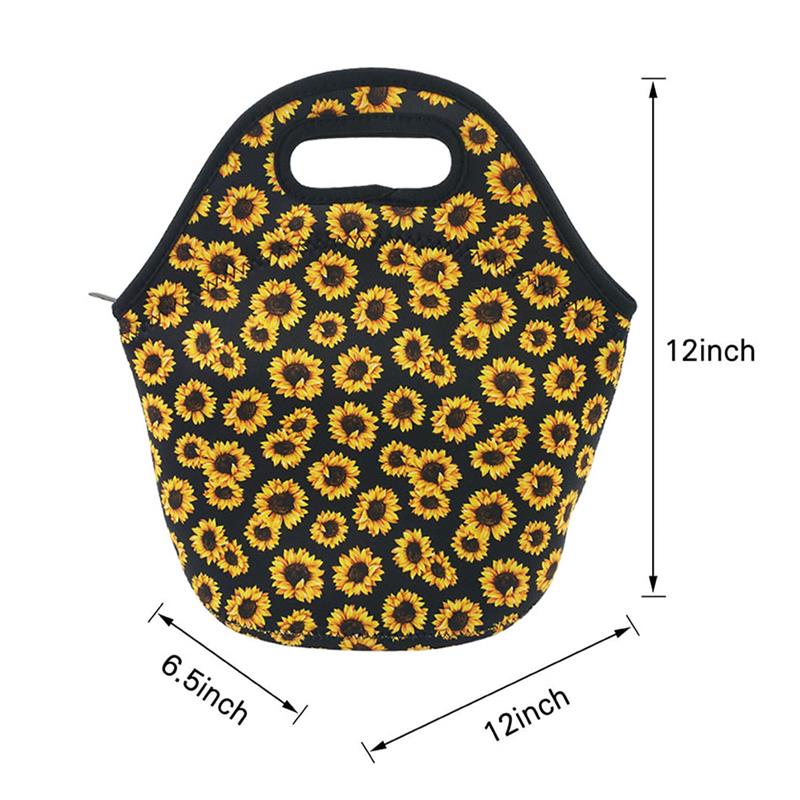 Lunchtas waterdichte zonnebloem draagbare bento tas lunchkoeltas thermisch geïsoleerde koeltas isolatie lunchbox voedseltas