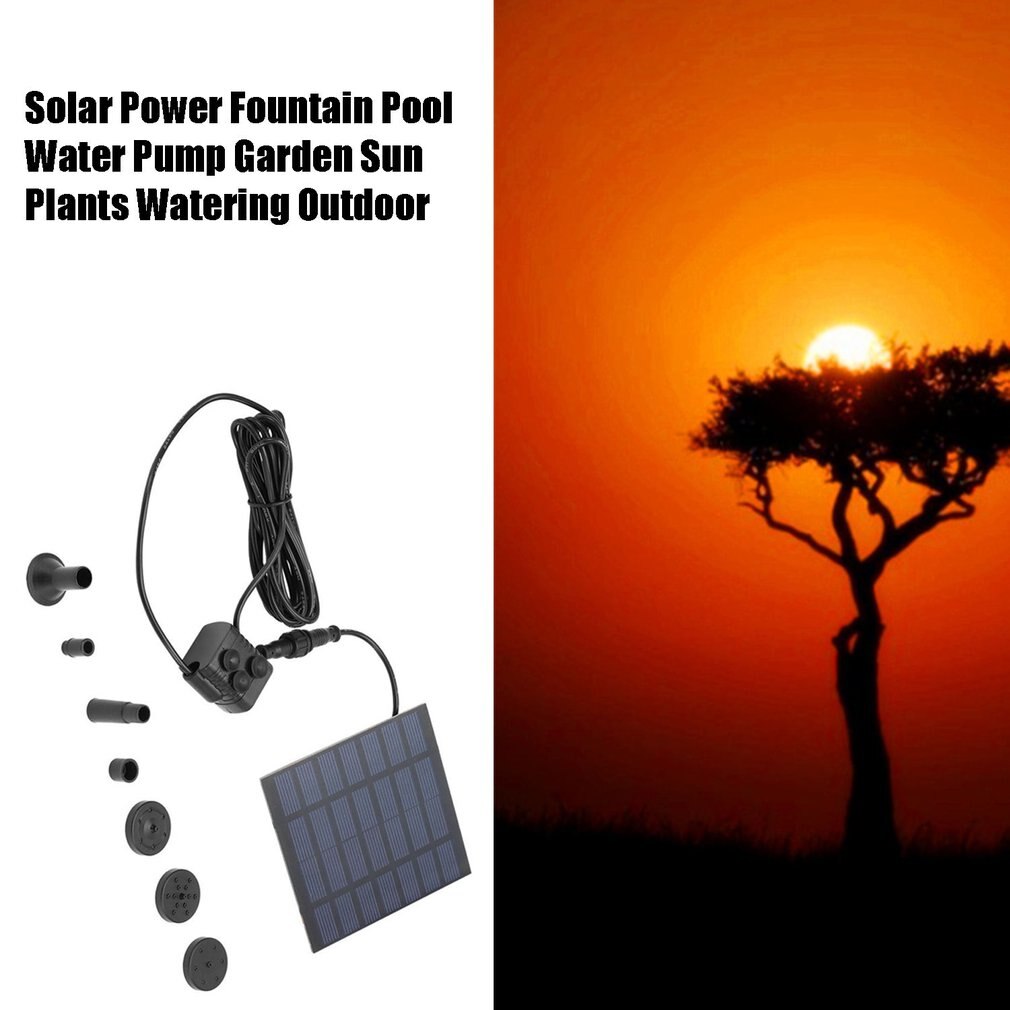 Solar Power Water Pump Garden Sun plants watering outdoor water Fountain Pool Pump Decor