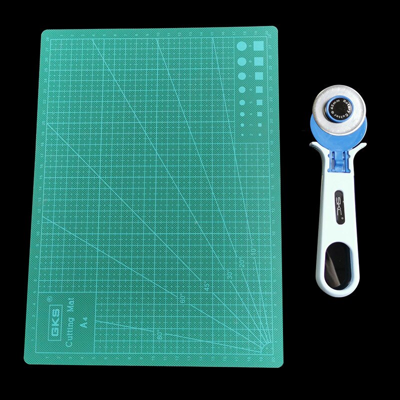 1 Sets A4 Snijden Mat Plus 45Mm Ronde Mes Outfit Patchwork Cutting Pad Doek Cutter Naaien Gereedschap 100% Goede Diy Tool