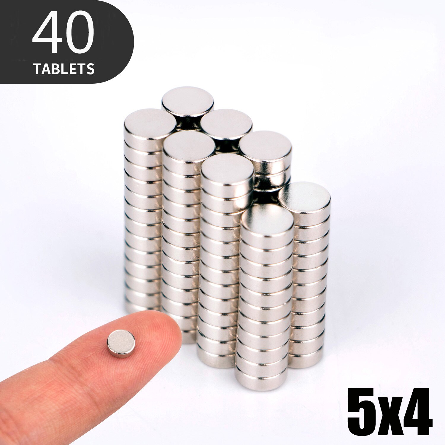 10 20 50 unids/lote 5x2 5x3x3 4x4 5x5 6x2 8 2 8 2 8 2 8x8x2mm imán pequeño imán redondo imanes imán de neodimio de tierras raras: 50pcs(5x4)