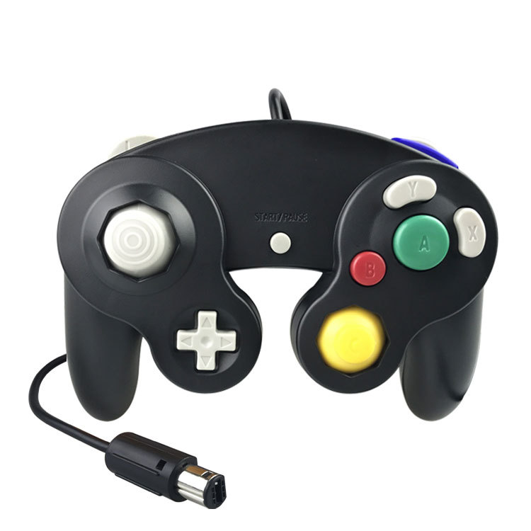 DATA FROG Wired Joypad Controller For Gamecube Controller Handheld Joystick For Computer For Nintend For Wii Vibration Gameing: Black