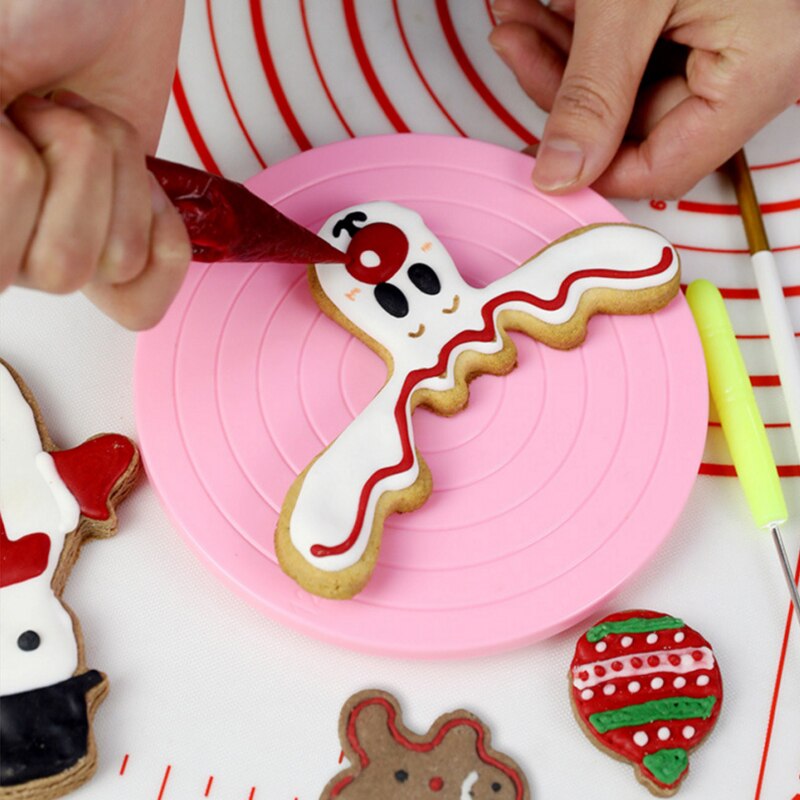 Plateau tournant pour gâteaux, support rotatif en douceur, Spinner outils de cuisson, accessoires fournitures de pâtisserie et de boulangerie