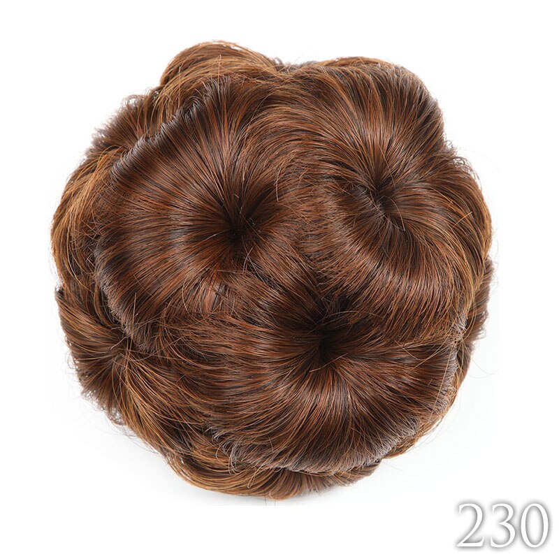 MUMUPI-postizo para mujer con forma de flor, moño para el pelo, Donut, extensiones, fibra sintética de alta temperatura: 230