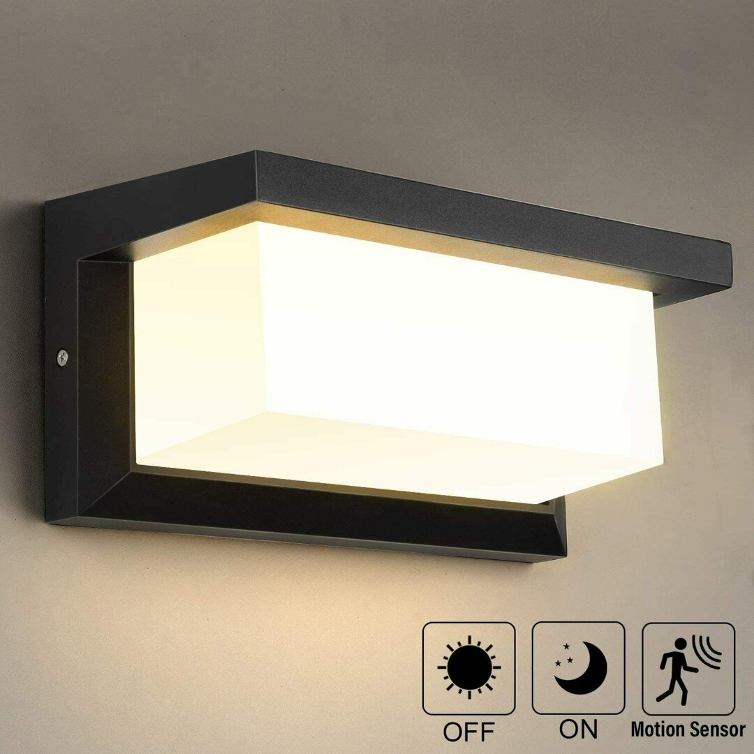 Outdoor Wall Lights Motion Sensor LED Waterproof Garden Lamp Wall Mount Lanterns Ceiling Lights Waterproof Lighting Supplies