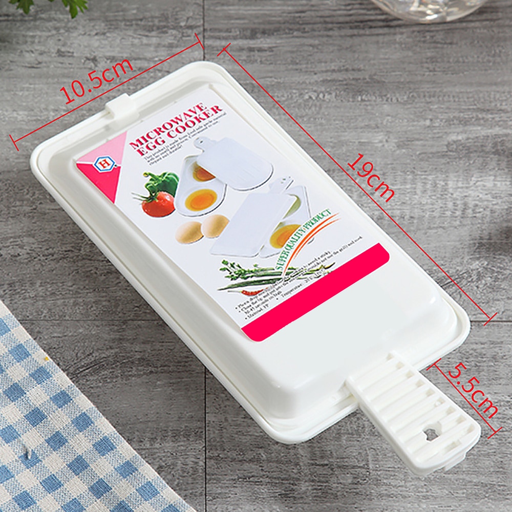 Egg Poacher Microwave Oven Vapor Round Shaped Breakfast Instant Cooker Kitchen Cooking Accessories PP Plastic Egg Tools 2 Slots