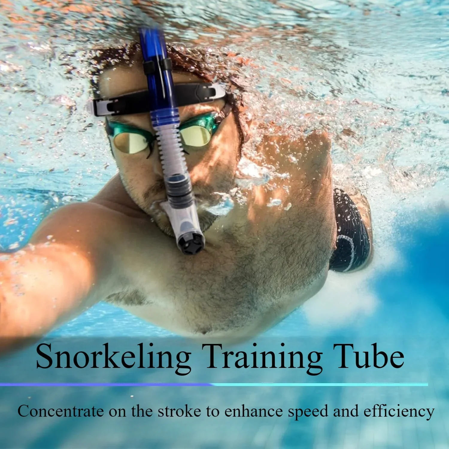 Snorkeling da nuoto per allenamento Nuoto Snorkel asciutto anteriore Colpo Nuoto Immersioni Snorkeling, Piscina Acqua aperta