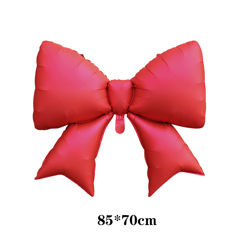 Strikvormig thema folie matte strik kinderverjaardagsfeest decoratie grote vlinderballon fotorekwisieten jubileum evenement decoratie: Chocolade