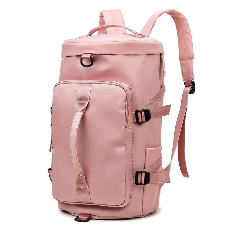 Riliwil-Mochilas desportivas impermeáveis ao ar livre, mochila de viagem, mochila de fitness, saco de viagem grande capacidade, mochilas sapato celeiro: Rosa
