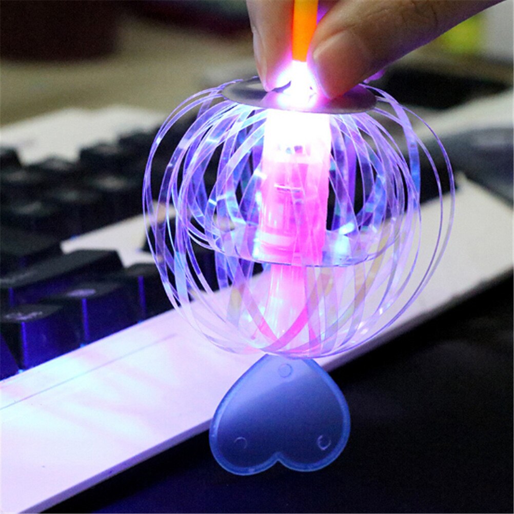1Pc Rainbow Magic Stick Wand Led Bubble Bloem Kleurrijke Shining Light Wand Stok Speelgoed Kinderen Beste Cadeau