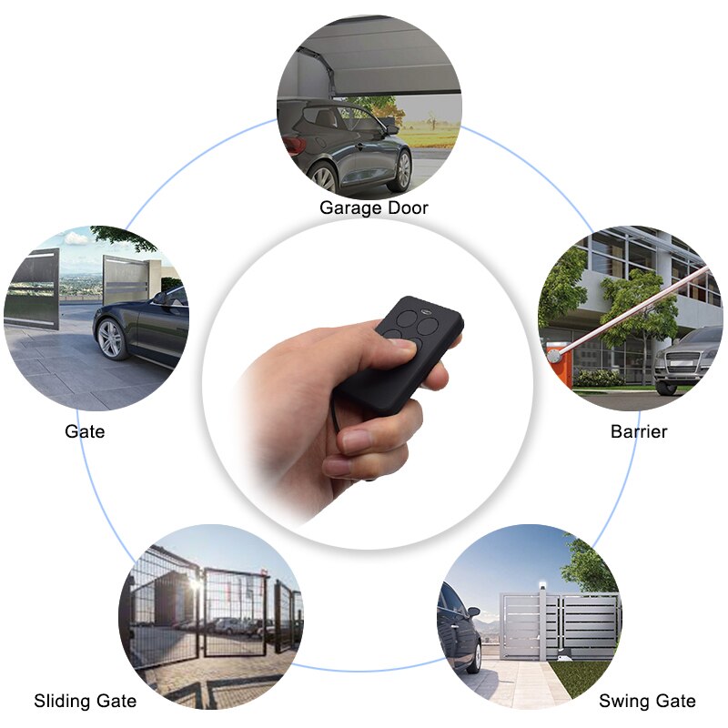 Universal remote control for gate garage barrier Scimagic RC SMG-233 Keychain duplicator multi-frequency