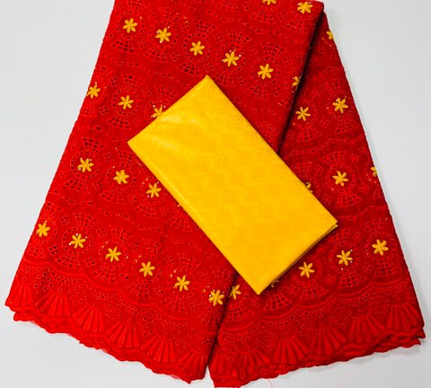 Telas Bazin Riche de encaje de gasa suiza, conjunto de 2,5 + 2,5 yardas en Suiza, Nueva Guinea, Senegal, boda africana, YA380 Bazin,